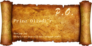 Prinz Olivér névjegykártya