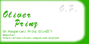 oliver prinz business card